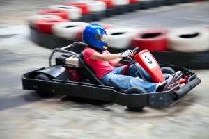 Go kart racing near our condos in Pigeon Forge TN for rent.