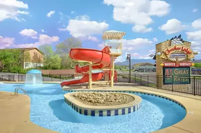 Cherokee Lodge pool and water slide